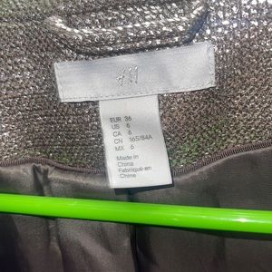 H&M silver and brown suit